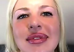 Sexy blonde Andi Anderson sucked cock for a dirty facial