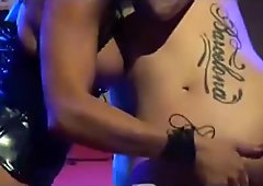 tattooed lesbian fisting live on stage